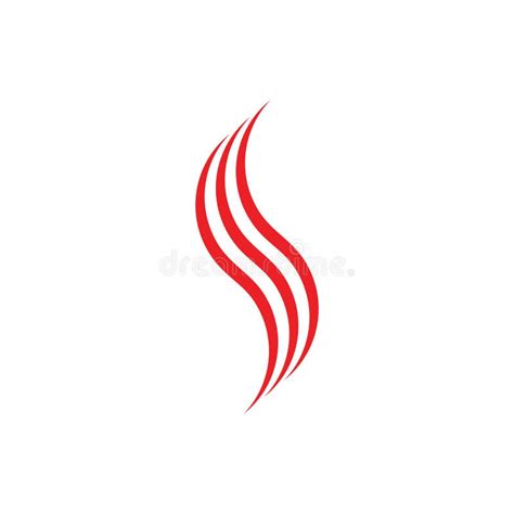 Letter S Smoke Fire Stripes Curves Logo Vector Stock Vector