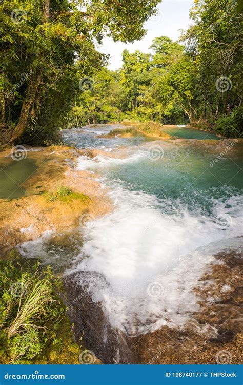 Jungle Waterfalls of Agua Azul Stock Image - Image of waterfalls, nature: 108740177