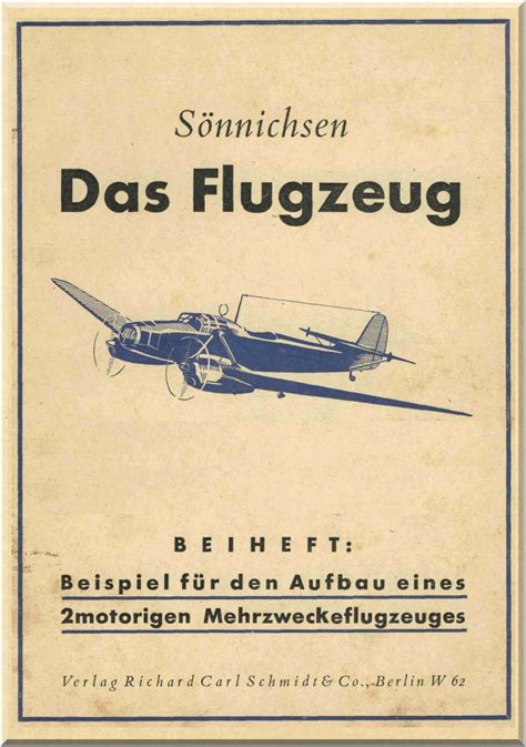 Focke Wulf Fw 58 Technical Description Manual German Language