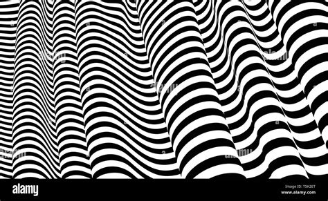 Optical Illusion Lines Background Abstract 3d Black And White