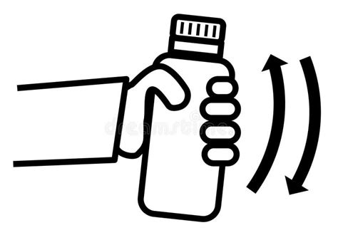 Shake Well Icon Shake Bottle Before Drink Sign Juice Bottle Shake