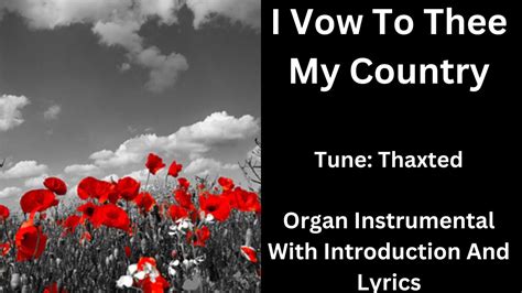 I Vow To Thee My Country Tune Thaxted Organ Instrumental With