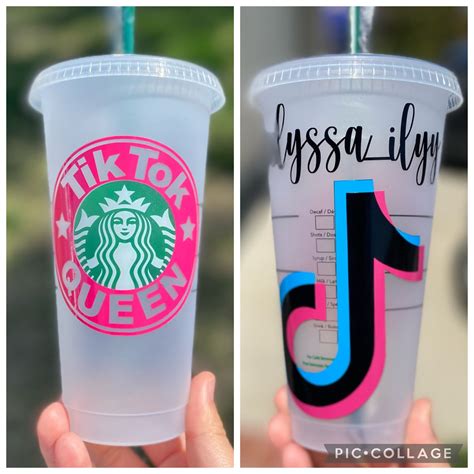 Tiktok Queen Starbucks Cold Reusable Cup Tumbler Venti Tik Tok Etsy