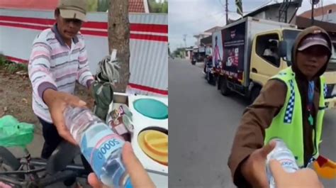 Bagikan Air Minum Dan Uang Di Jalan Warganet Saya Iri Sama Yang Kayak