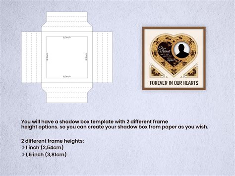 Customizable 3d Memorial Shadow Box Svg For Cricut Custom Etsy Uk