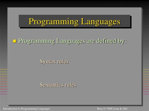 Ppt Introduction To Programming Languages Powerpoint Presentation