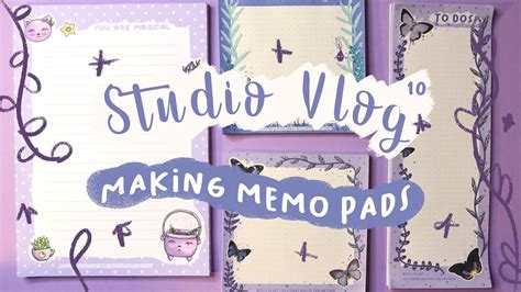 How To Make Handmade Memo Pads Diy Memo Pad Free Printable Studio Vlog