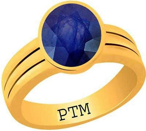 Buy Ptm Gemstone Stone Gold Plated Panchdhatu Blue Sapphire To