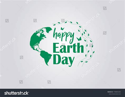 Happy Earth Day Banner Illustration Happy Stock Vector Royalty Free