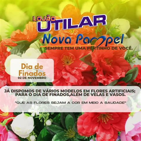 Lojão Utilar tem ótimas opções de flores e velas para o Dia de Finados