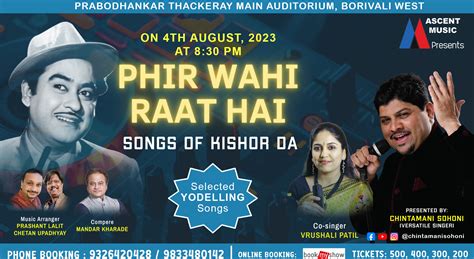 Phir Wahi Raat Hai Live Music Event Tribute To Kishore Da