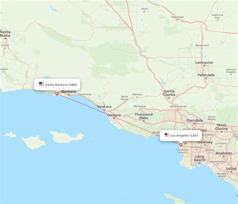 Flights From Los Angeles To Santa Barbara LAX To SBA Flight Routes