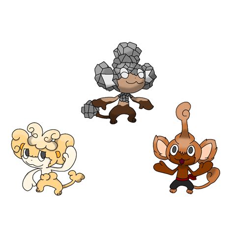 So I Decided To Make Regional Forms For The Elemental Monkeys Im