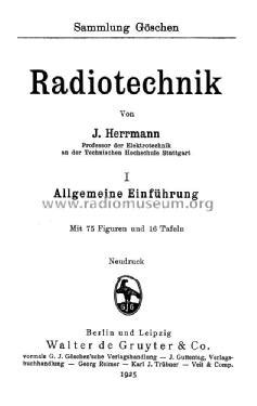 Radiotechnik 1 Radiomuseum Org