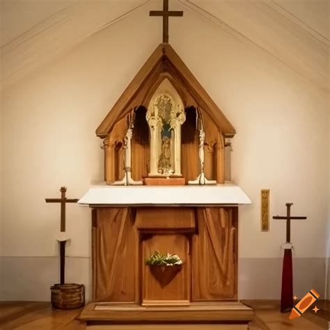 Simple Traditional Catholic Altar For Small Church