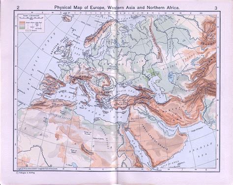 Harta fizica Europa, Nordul Africii si Vestul Asiei - Profu' de geogra'