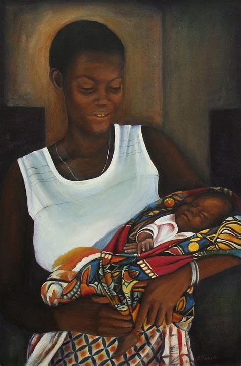 African Mother and Child Painting by Sheila Diemert - Fine Art America