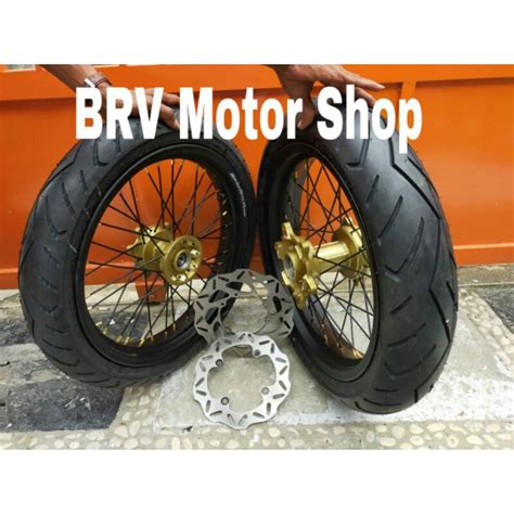 Jual Sepaket Velg Super Moto Honda Crf 150 L Ples Ban Full Set Siap