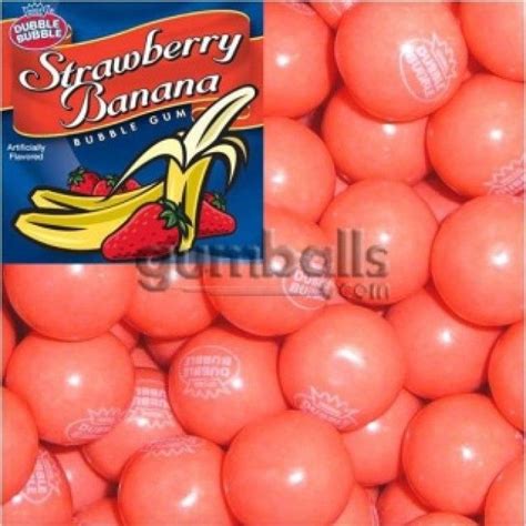 Strawberry Banana Gumballs 1850count Strawberry Banana Dubble