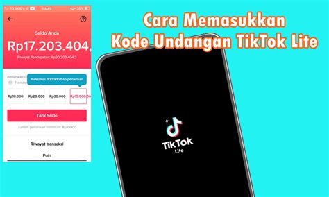 Cara Memasukkan Kode Undangan Tiktok Lite Referral Terbaru