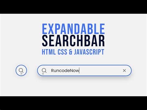 How To Create Expandable Search Bar Using Html Css Javascript