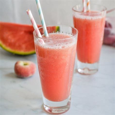 Watermelon And Peach Agua Fresca Refreshing Easy Cleansing Agua Fresca Recipes Food