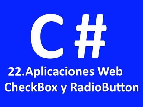 Curso básico programación C 22 Aplicaciones web RadioButton y