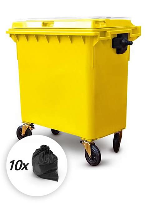 Yellow 660 Litre Wheelie Bins For Sale Wheelie Bin Solutions