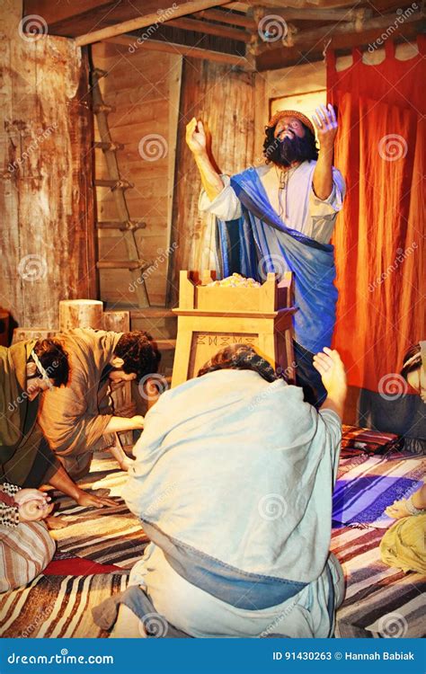 Noah and His Family Worshiping God Editorial Stock Photo - Image of ...