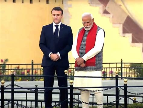 Jaipur Prime Minister Narendra Modi And France President Emmanuel Macron Visit The Jantar Mantar