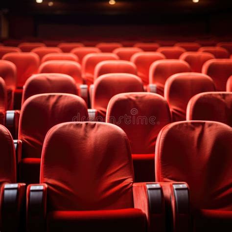 Empty Cinema Hall With Red Seats Movie Theatre Stock Image Image Of