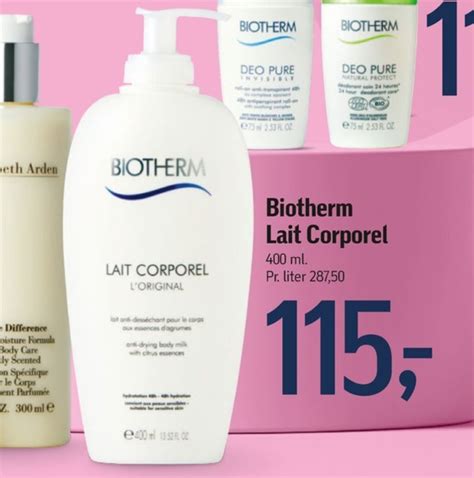 Biotherm bodylotion tilbud hos Føtex