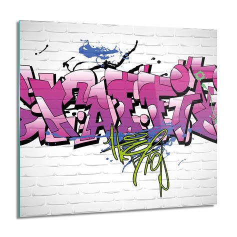 ArtprintCave Graffiti wyraz mur Foto na szkle ścienne 60x60 cm