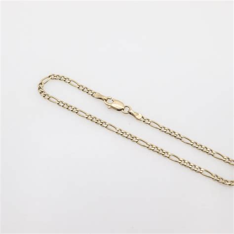 Kt Gold Figaro Chain Bracelet Property Room