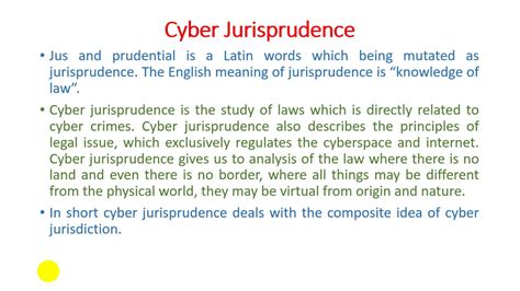 Unit Lecture Emergence Of Cyber Space And Cyber Jurisprudence