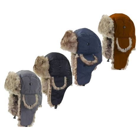 Multi Pack Mens Winter Warm Soft Cozy Russian Ushanka Faux Fur Hat