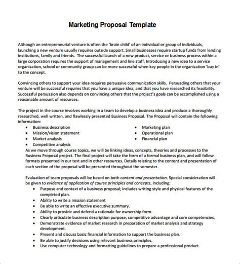 Marketing Proposal Template 31 Free Word Excel Pdf Format Download Free And Premium Templates