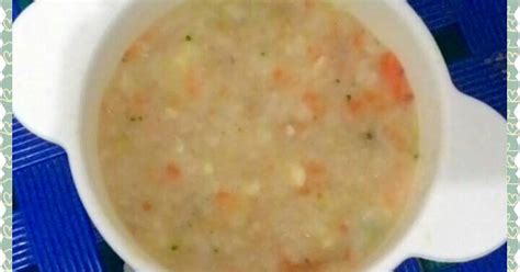 Resep Bubur Beras Sayur Saus Keju Brokoli Tomat Kentang Wortel