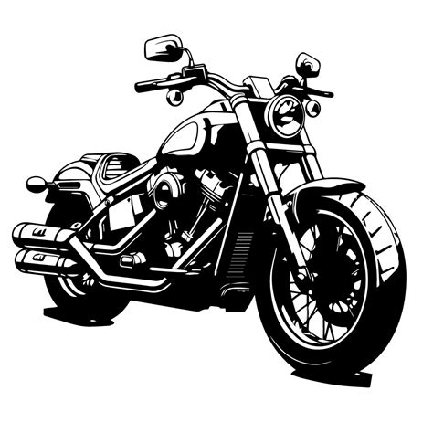 Free Harley Davidson Black And White Svg Vector File For Laser Cutting