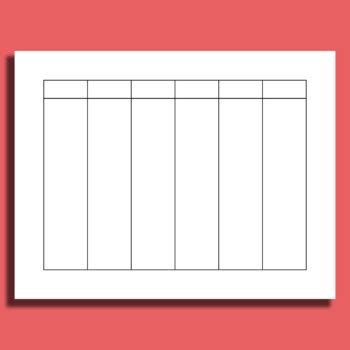 6-Column Chart - Blank Template - Printable by structureofdreams