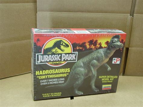 Vintage Jurassic Park Hadrosaurus Corythosaurus Model Kit Lindberg 1993 Sealed 1936965350