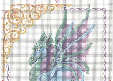 Blue And Purple Dragon Part 2 Dragon Cross Stitch Cross Stitch