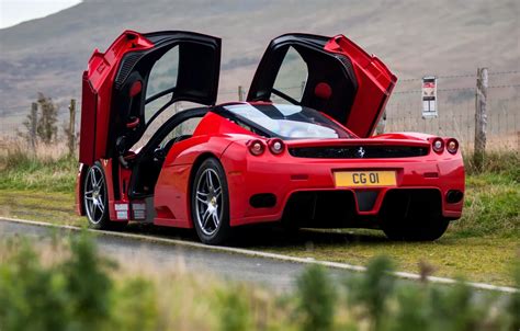 Wallpaper Ferrari, Ferrari Enzo, Enzo, rear view, butterfly doors for ...