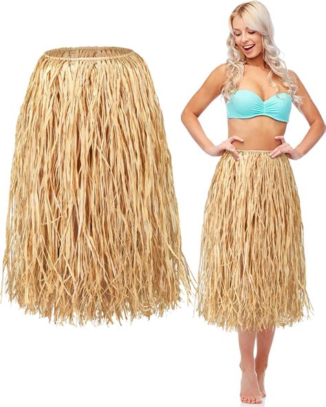 Amazon Giegxin Natural Raffia Grass Skirts Tropical Luau Hula