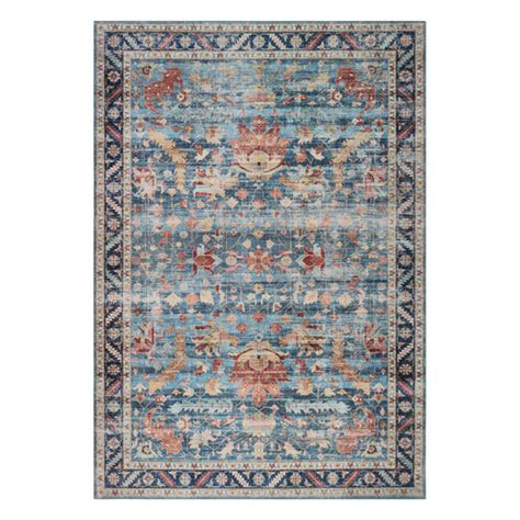 Latitude Vive Jeffery Oriental Machine Woven Blue Area Rug Wayfair Ie