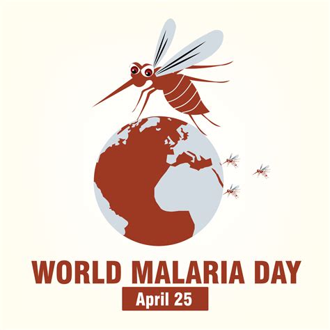 Saludos por el día mundial de la malaria diseño de ilustración