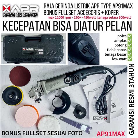 Jual Apr Raja Gerinda Type Ap Max Variable Speed Fulset Koper Mesin