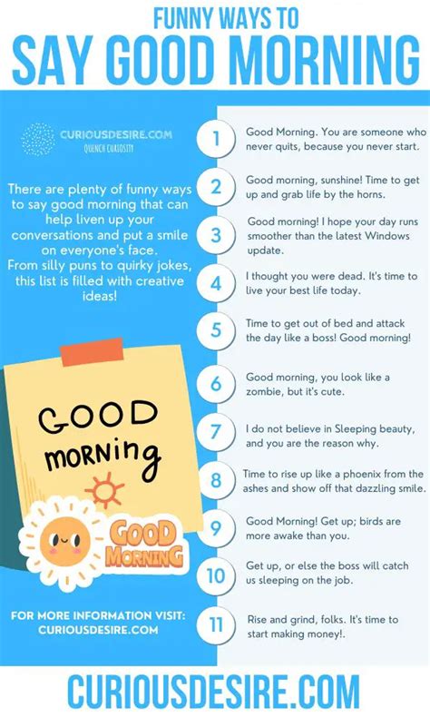 54 Funny Ways To Say Good Morning