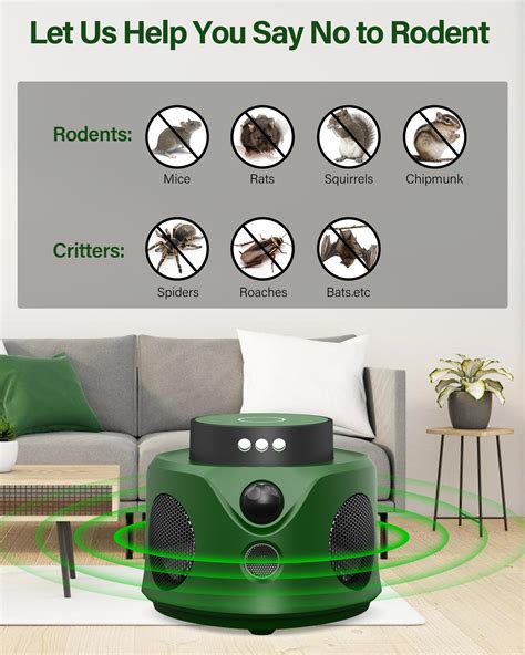 2023 Upgraded Ultrasonic Rodent Repellent Indoor Intelligent Frequency