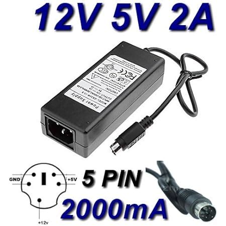 Adaptateur Secteur Alimentation Chargeur 12V 1 5A 5V 2 5A 5 PIN DIN